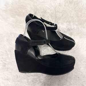 Antelope Chic Black Wedge Mary Jane Wedges